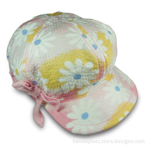 Children's Fashion Newsboy Hat, Printing Fabric, Novelty Design